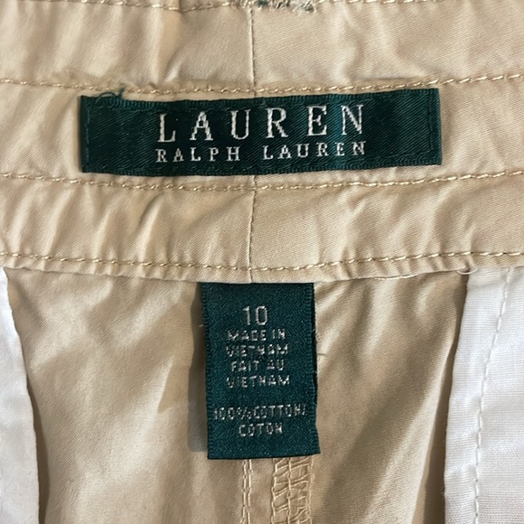 Lauren Ralph Lauren Light Cream Beige Khaki Straight Leg Ankle Pants Size 10 - Picture 14 of 15